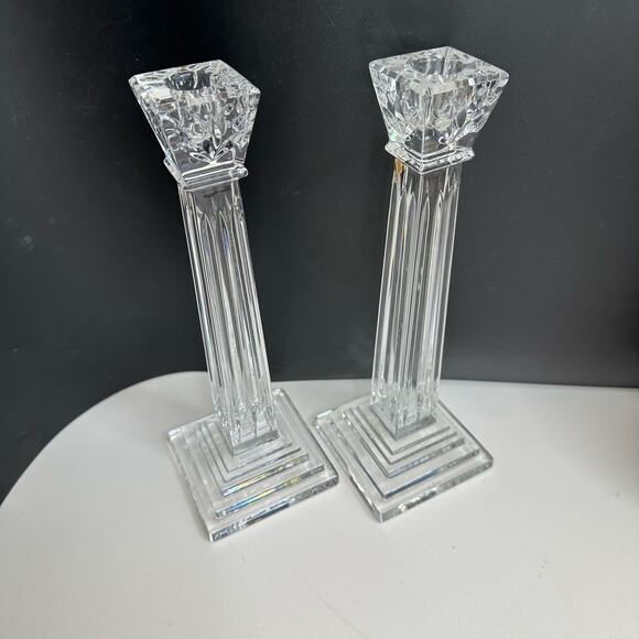 Waterford Americas Heritage Collection Pair of George Washington Candlesticks - Picture 2 of 7